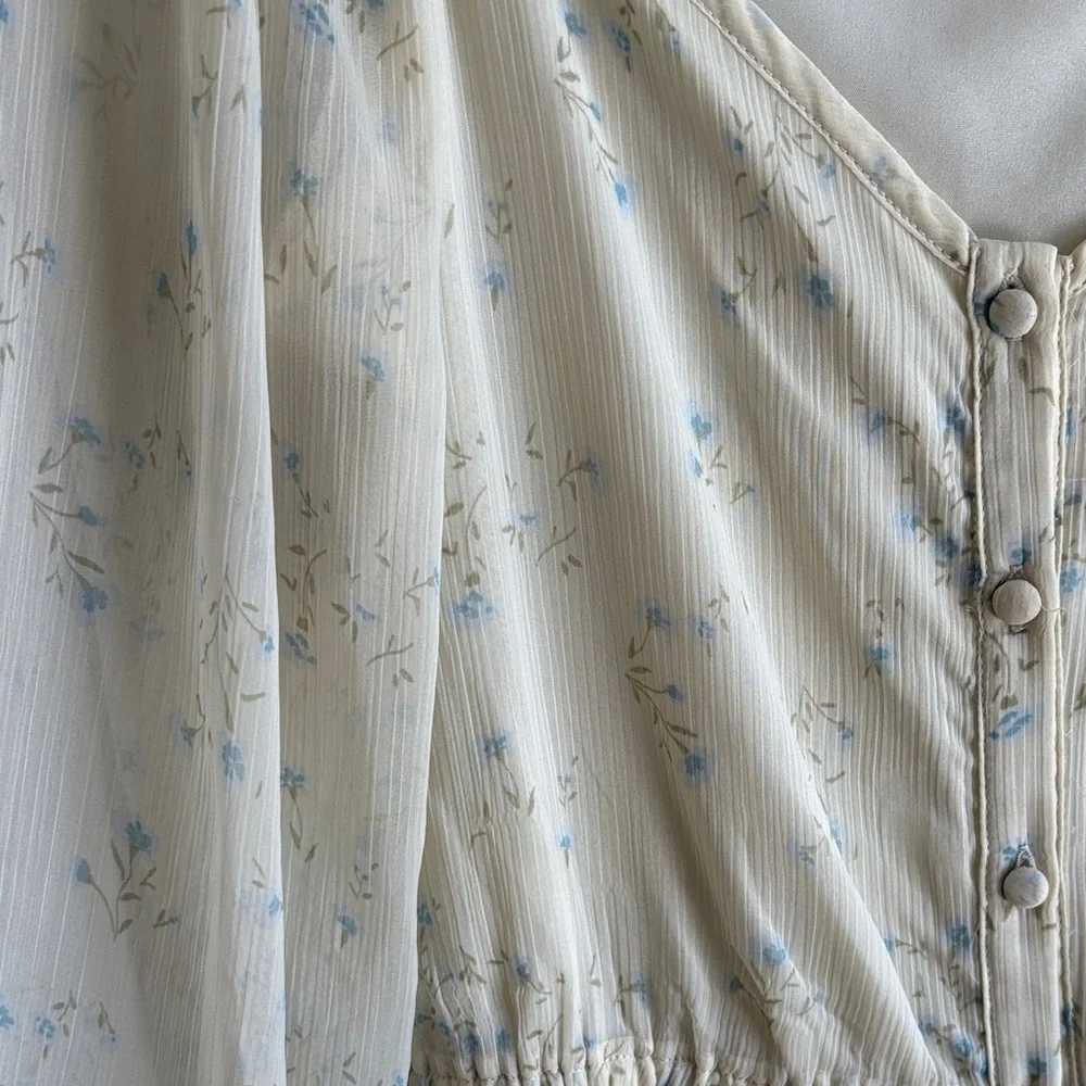 OAK + FORT Cream Long Sleeve Dress - Picture 3 of 6